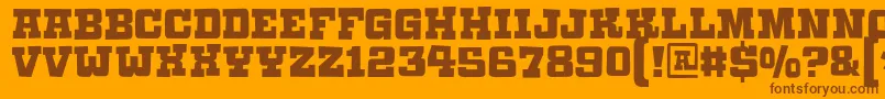 Calaboosedemo Font – Brown Fonts on Orange Background