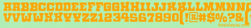 Calaboosedemo Font – Orange Fonts on Green Background