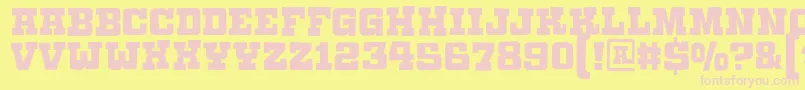 Calaboosedemo Font – Pink Fonts on Yellow Background