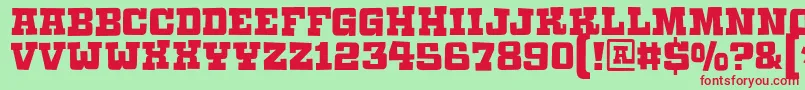 Calaboosedemo Font – Red Fonts on Green Background