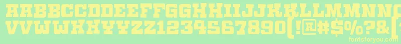 Calaboosedemo Font – Yellow Fonts on Green Background