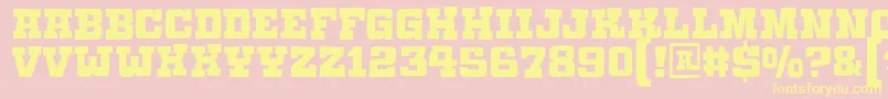 Calaboosedemo Font – Yellow Fonts on Pink Background