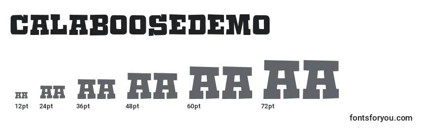 Calaboosedemo Font Sizes