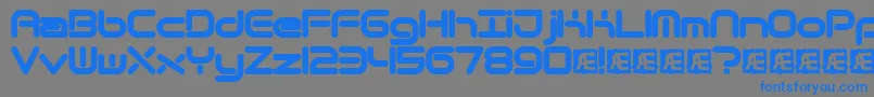 Шрифт Quantrnd – синие шрифты на сером фоне