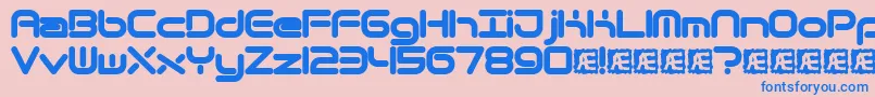 Quantrnd Font – Blue Fonts on Pink Background