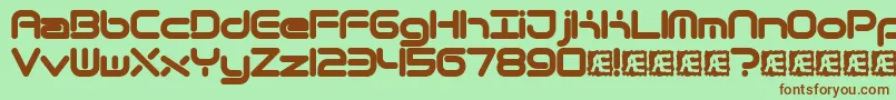 Quantrnd Font – Brown Fonts on Green Background