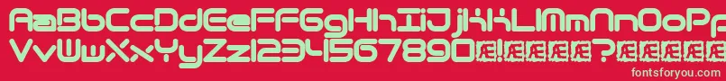 Quantrnd Font – Green Fonts on Red Background