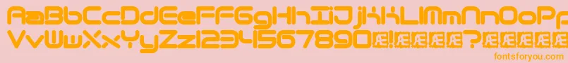 Quantrnd Font – Orange Fonts on Pink Background