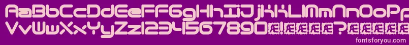 Quantrnd Font – Pink Fonts on Purple Background