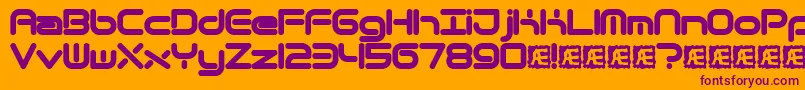 Quantrnd Font – Purple Fonts on Orange Background