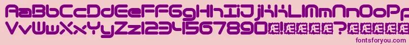 Quantrnd Font – Purple Fonts on Pink Background