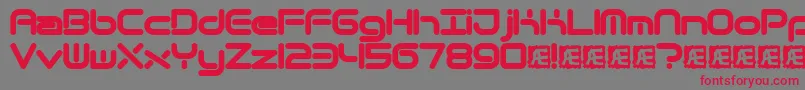 Quantrnd Font – Red Fonts on Gray Background
