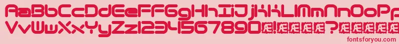 Quantrnd Font – Red Fonts on Pink Background