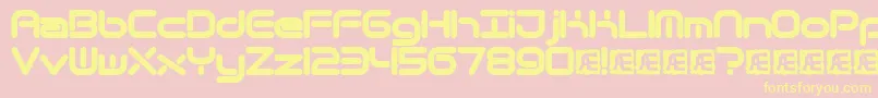 fuente Quantrnd – Fuentes Amarillas Sobre Fondo Rosa