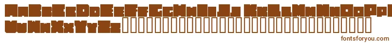CubeeRegular-fontti – ruskeat fontit valkoisella taustalla