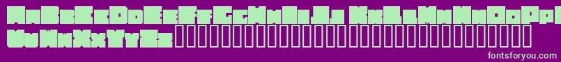 Шрифт CubeeRegular – зелёные шрифты на фиолетовом фоне