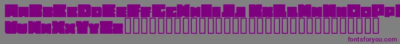 CubeeRegular-fontti – violetit fontit harmaalla taustalla