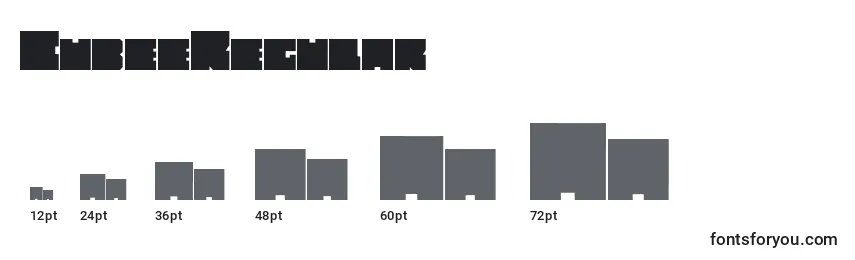 CubeeRegular Font Sizes