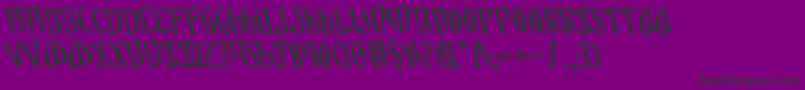 XiphosRotated Font – Black Fonts on Purple Background