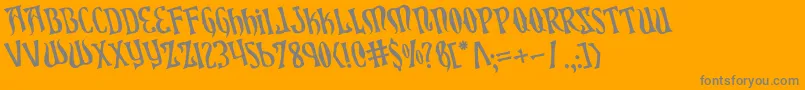 XiphosRotated Font – Gray Fonts on Orange Background