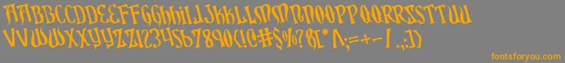 XiphosRotated Font – Orange Fonts on Gray Background