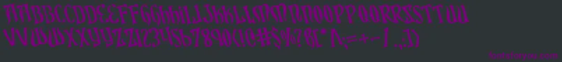 XiphosRotated Font – Purple Fonts on Black Background