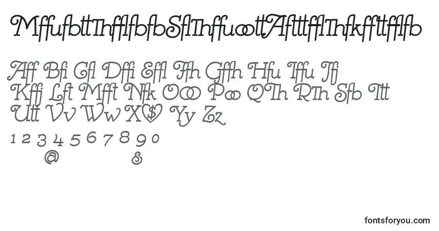 Шрифт MistressScriptAlternates – алфавит, цифры, специальные символы