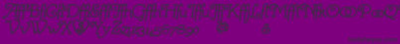 MistressScriptAlternates-Schriftart – Schwarze Schriften auf violettem Hintergrund