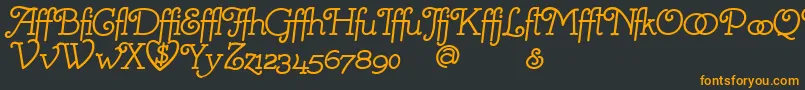 MistressScriptAlternates Font – Orange Fonts on Black Background