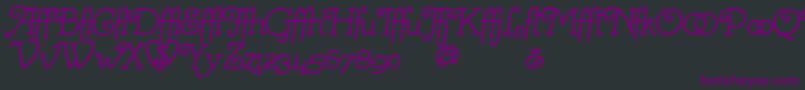 MistressScriptAlternates Font – Purple Fonts on Black Background