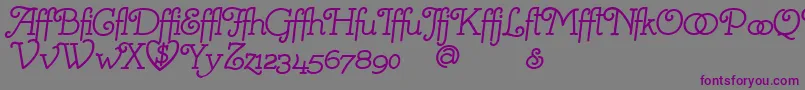 MistressScriptAlternates Font – Purple Fonts on Gray Background