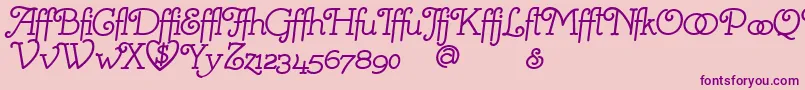 MistressScriptAlternates Font – Purple Fonts on Pink Background