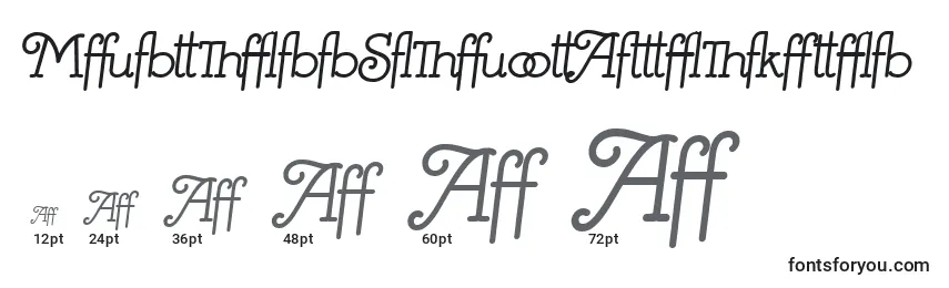MistressScriptAlternates Font Sizes