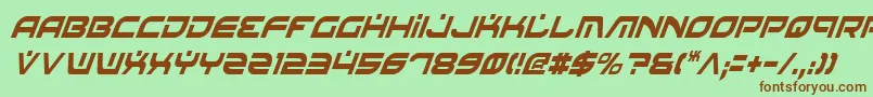 BattlefieldCondensedItalic Font – Brown Fonts on Green Background