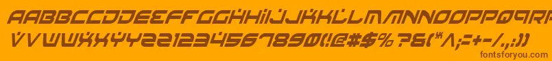 BattlefieldCondensedItalic Font – Brown Fonts on Orange Background