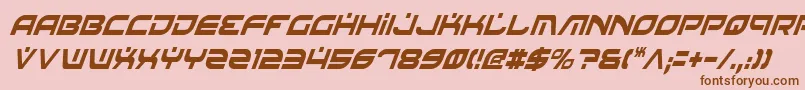 BattlefieldCondensedItalic Font – Brown Fonts on Pink Background