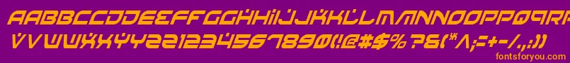 BattlefieldCondensedItalic Font – Orange Fonts on Purple Background