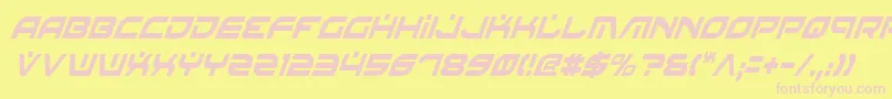 BattlefieldCondensedItalic Font – Pink Fonts on Yellow Background