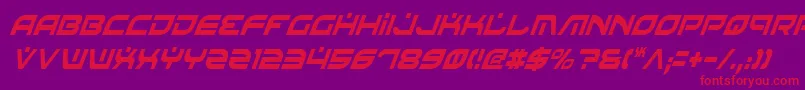 BattlefieldCondensedItalic Font – Red Fonts on Purple Background