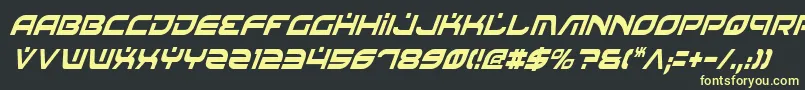 BattlefieldCondensedItalic Font – Yellow Fonts on Black Background