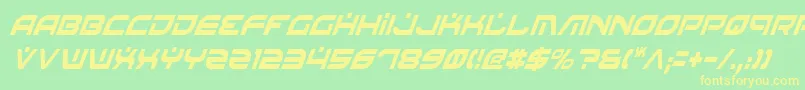 BattlefieldCondensedItalic Font – Yellow Fonts on Green Background