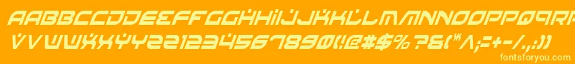 BattlefieldCondensedItalic Font – Yellow Fonts on Orange Background