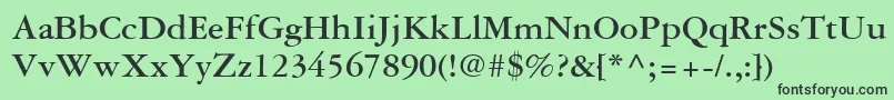 フォントGaramondRepriseSsiBold – 緑の背景に黒い文字