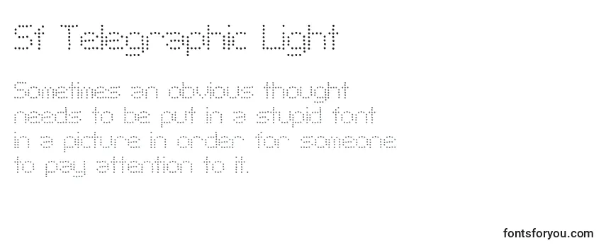 Sf Telegraphic Light Font