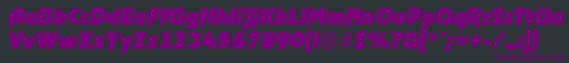 OnstageserialBlackItalic Font – Purple Fonts on Black Background