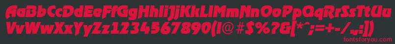 OnstageserialBlackItalic Font – Red Fonts on Black Background
