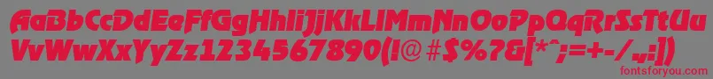 OnstageserialBlackItalic Font – Red Fonts on Gray Background