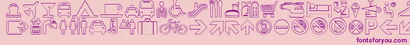 Travelconso Font – Purple Fonts on Pink Background