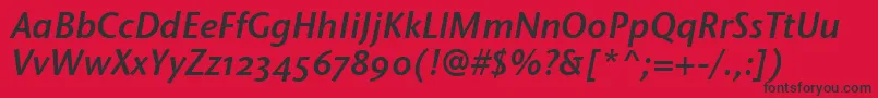 StoneSansSemOsItcttSemiita Font – Black Fonts on Red Background