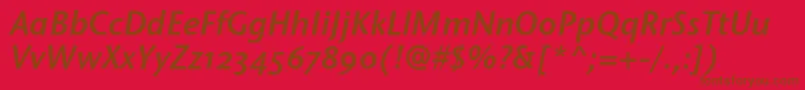 StoneSansSemOsItcttSemiita Font – Brown Fonts on Red Background